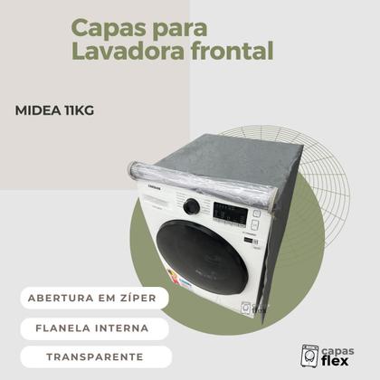Imagem de Capa lavadora frontal midea 11kg transparente flex