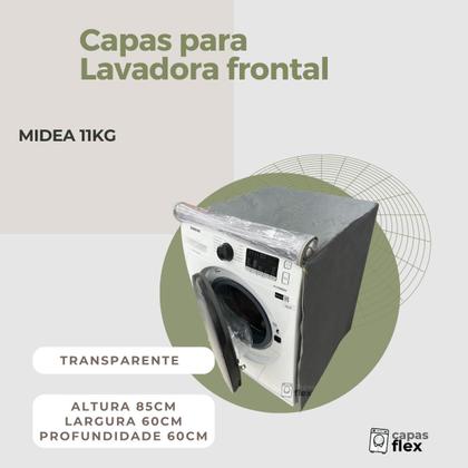 Imagem de Capa lavadora frontal midea 11kg transparente flex
