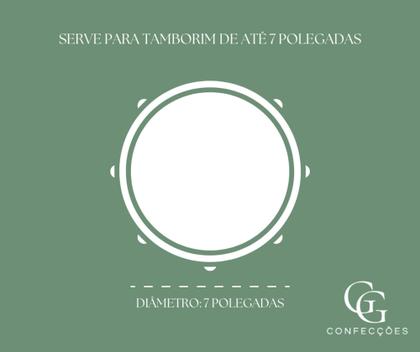 Imagem de Capa Luxo Tamborim 7 Pol 10 Alça De Ombro Bolso Para Baqueta