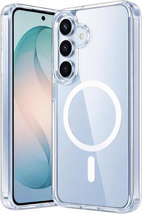 Imagem de Capa Mag-Safee para Samsung Galaxy S26 Capinha Slim Premium com Proteção de Câmera Magnetica Clear Case Transparente