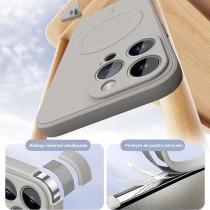 Imagem de Capa Magnética com Carregamento Wireless para iPhone 16/15/14/13/12/11 - Pro, Max e Mini