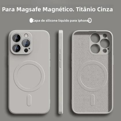 Imagem de Capa Magnética com Carregamento Wireless para iPhone 16/15/14/13/12/11 - Pro, Max e Mini