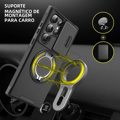 Imagem de Capa Magnética com Cordão para Samsung Galaxy S25/S24/S23/S22/S21 - Ultra Resistente