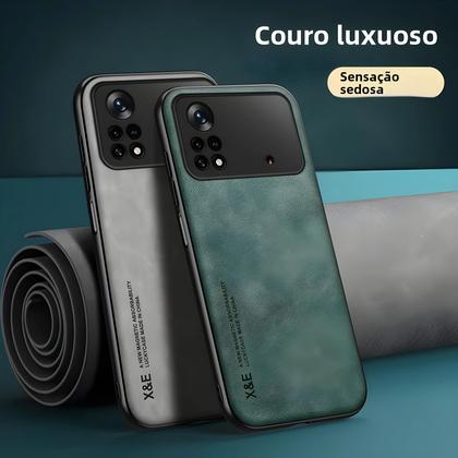 Imagem de Capa Magnética de Couro de Pele de Carneiro para Xiaomi Poco X5, X4, X3, M3, M4, M5 e F5