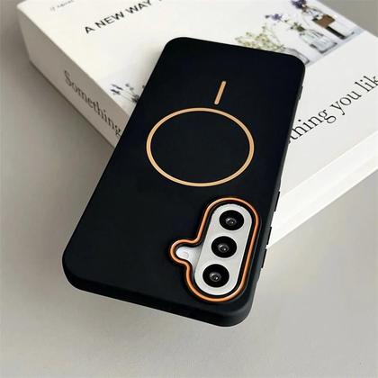 Imagem de Capa Magnética De Silicone Fosco Para Samsung S25 S24 S23FE S22 Ultra plus A56 A36 A26 A16 A06 A55