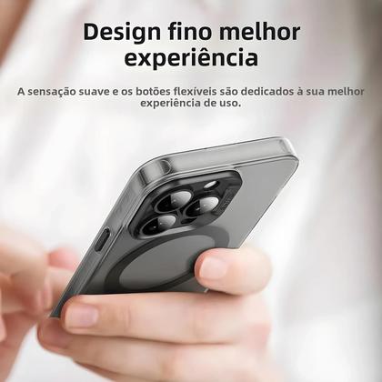 Imagem de Capa Magnética Fosca para iPhone 15/14/13/12 - Carregamento Sem Fio e à Prova de Choques