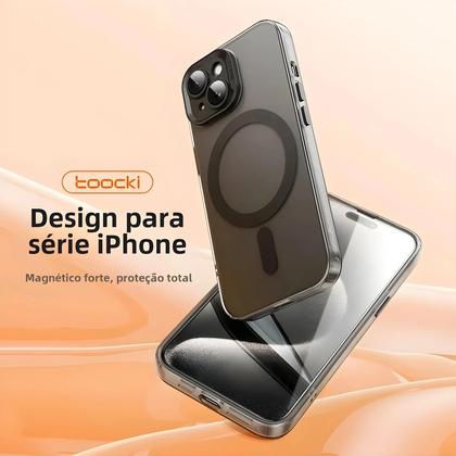 Imagem de Capa Magnética Fosca para iPhone 15/14/13/12 - Carregamento Sem Fio e à Prova de Choques