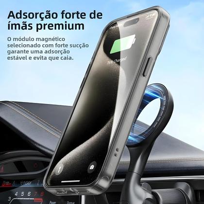 Imagem de Capa Magnética Fosca para iPhone 15/14/13/12 - Carregamento Sem Fio e à Prova de Choques