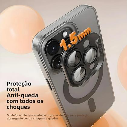 Imagem de Capa Magnética Fosca para iPhone 15/14/13/12 - Carregamento Sem Fio e à Prova de Choques