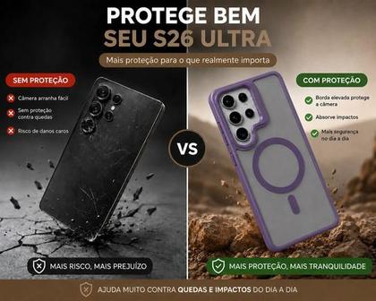 Imagem de Capa Magnética Lumme Para Samsung Galaxy S26 Ultra com Suporte 150º e Lentes de Proteção para Câmeras