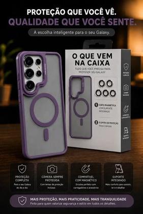 Imagem de Capa Magnética Lumme Para Samsung Galaxy S26 Ultra com Suporte 150º e Lentes de Proteção para Câmeras