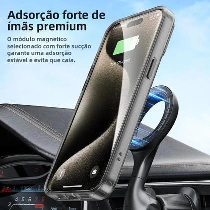 Imagem de Capa Magnética MagSafe para iPhone 15/14/13/12 Pro Max - Carregamento Sem Fio e à Prova de Choques