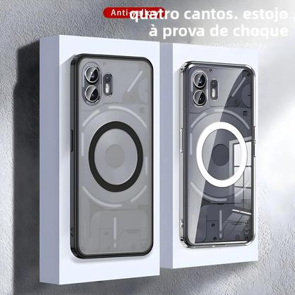 Imagem de Capa Magnética Para Carregamento Sem Fio Magsafe Para Nothing Phone 3 2 1 2 plus 3a Pro, Capa