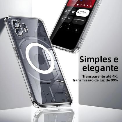 Imagem de Capa Magnética Para Carregamento Sem Fio Magsafe Para Nothing Phone 3 2 1 2 plus 3a Pro, Capa