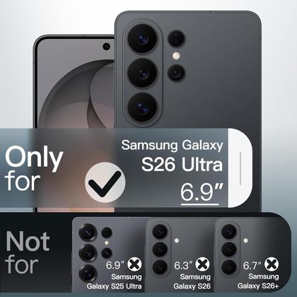 Imagem de Capa Magnética para Samsung Galaxy S26 Ultra, Compatível com MagSafee, Proteção Total da Lente da Câmera, Case de Celular