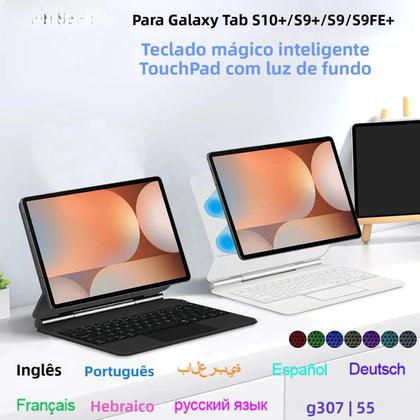 Imagem de Capa Magnética Para Teclado Inteligente Samsung Galaxy Tab S10 plus S9 S9+ S9 FE plus HUWEI Magic