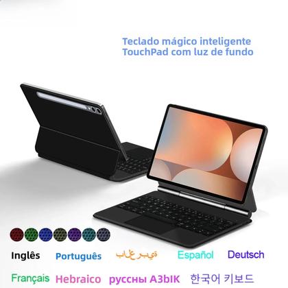 Imagem de Capa Magnética Para Teclado Inteligente Samsung Galaxy Tab S10 plus S9 S9+ S9 FE plus HUWEI Magic