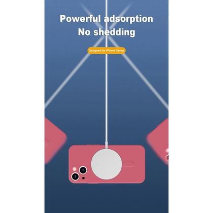 Imagem de Capa Magsafe Aveludada Compatível Com iPhone 15 Plus + Pel Hidrogel