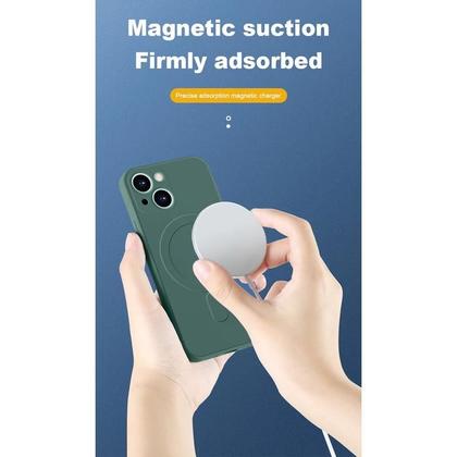 Imagem de Capa Magsafe Aveludada Compatível Com iPhone 15 Plus + Pel Hidrogel