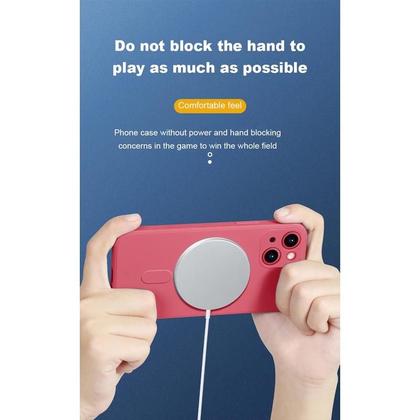 Imagem de Capa Magsafe Aveludada Compatível Com iPhone 15 Plus + Pel Hidrogel