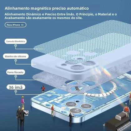Imagem de Capa MagSafe de Carregamento Sem Fio para iPhone 16/15/14/13/12/11 - Capa Magnética