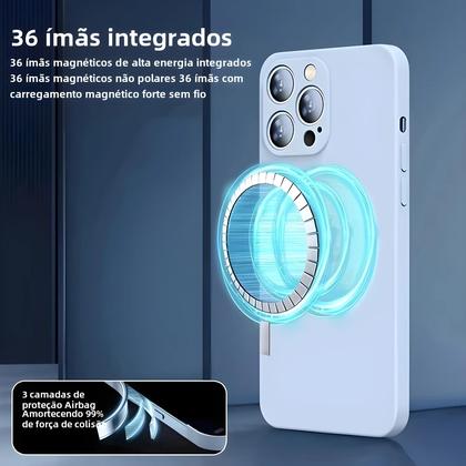 Imagem de Capa MagSafe de Carregamento Sem Fio para iPhone 16/15/14/13/12/11 - Capa Magnética