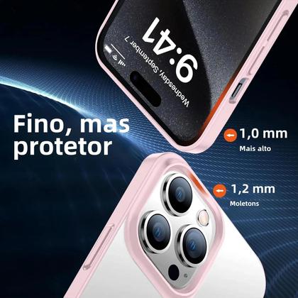 Imagem de Capa MagSafe para iPhone 15 Pro Max/14 Plus/13 Mini/12/11/X/XS/XR/SE - Anti-Amarelamento