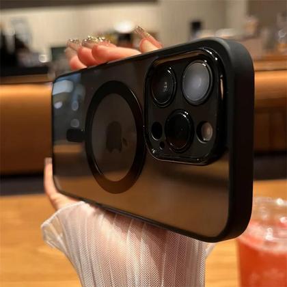 Imagem de Capa MagSafe Transparente à Prova de Choques para iPhone 14/13/12/11/15 - Carregamento MagSafe