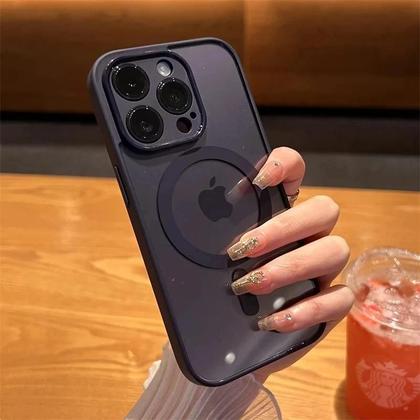 Imagem de Capa MagSafe Transparente à Prova de Choques para iPhone 14/13/12/11/15 - Carregamento MagSafe