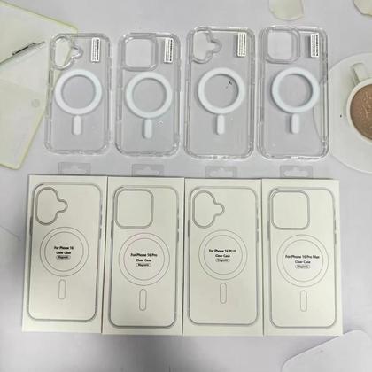 Imagem de Capa MagSafe Transparente para iPhone 16/15/14/13/12/11 - Carregamento Sem Fio