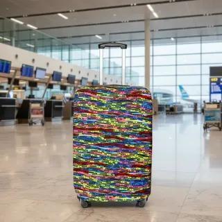 Imagem de Capa Mala Bagagem Viagem Ziper Grande 32kg Elastano Sortido - Preto