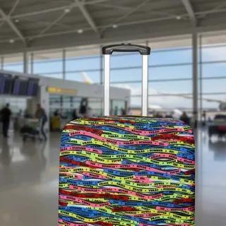Imagem de Capa Mala Bagagem Viagem Ziper Grande 32kg Elastano Sortido - Preto