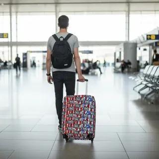 Imagem de Capa Mala Bagagem Viagem Ziper Média 23kg Elastano Sortida