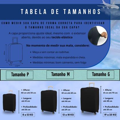 Imagem de Capa Mala Viagem Protetora Estampa Tecido Mapa Mundo Bagagem