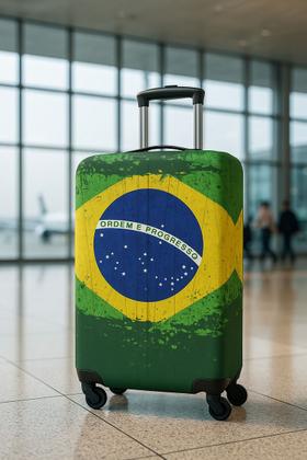 Imagem de Capa Mala Viagem Protetora Suplex Resistente Brasil Bagagem