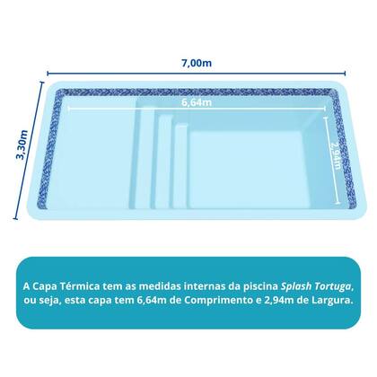 Imagem de Capa Manta Lona Térmica Para Piscina Tortuga Splash Igui 7 X 3,3m 500 Micras