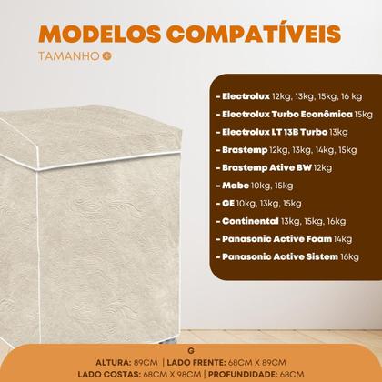 Imagem de Capa Máquina De Lavar Brastemp Consul 12 13 14 15 16 17 Kg