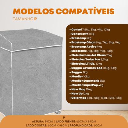 Imagem de Capa Máquina De Lavar Brastemp Eletrolux Consul 7kg 8kg 9kg