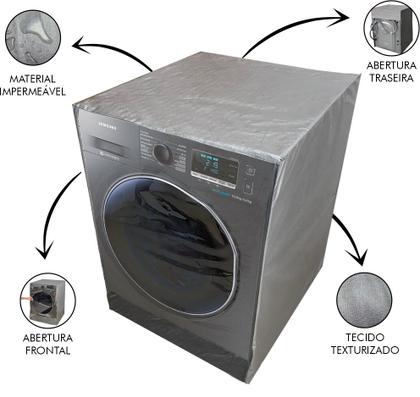 Imagem de Capa Maquina Lava e Seca LG VC2 13 kg Abertura Frontal Transparente com Ziper Aço Escovado