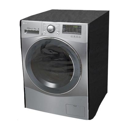 Imagem de Capa Maquina Lava E Seca Samsung LG 10 11 Kg Transparente Ziper Preta