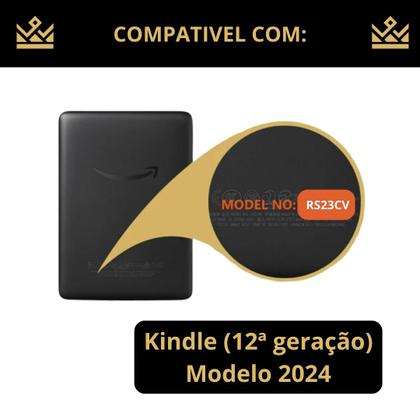 Imagem de Capa material sintético c/ alça interna para Kindle 12 Gen 2024