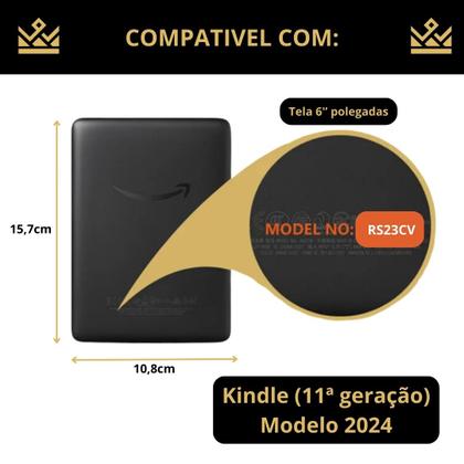 Imagem de Capa material sintético para Kindle 11ª Geração RS23CV 2024 6”