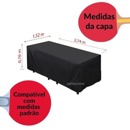 Imagem de Capa mesa ping pong padrão horizontal longa