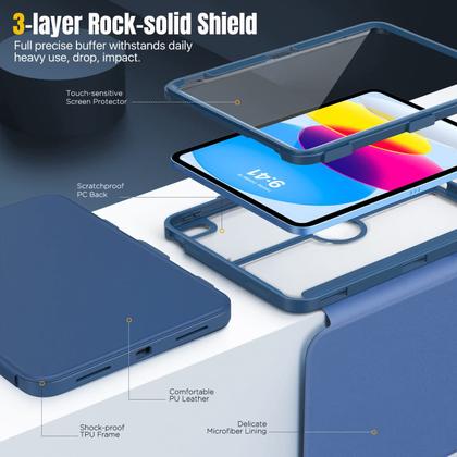 Imagem de Capa MoKo para iPad de 11 polegadas (A16) de 11ª geração com porta-lápis