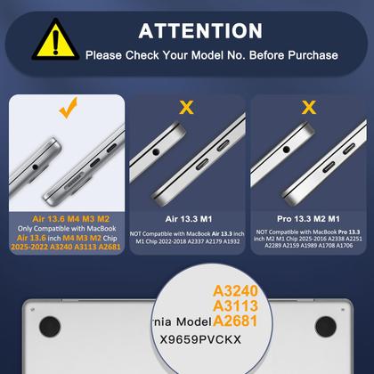 Imagem de Capa MOSISO compatível com MacBook Air 13,6 polegadas 2022-2025