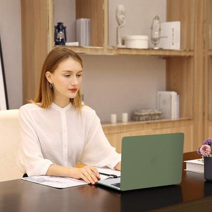 Imagem de Capa MOSISO compatível com MacBook Air de 13,6 polegadas verde militar