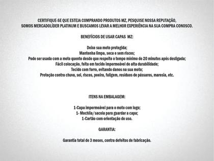 Imagem de Capa Moto Kasinski Seta 150 Seta 125 De Tecido Impermeável