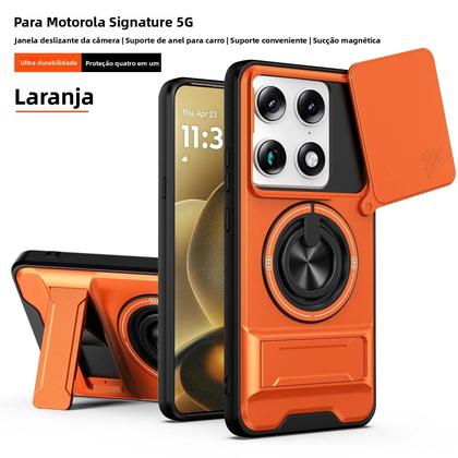 Imagem de Capa Motorola Moto Signature 5G Magsafe Magnética Dobrável Com Proteção De Câmera E Armadura Militar