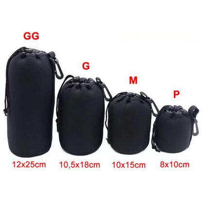 Imagem de Capa Neoprene Bolsa Saco Case Protetor para Lentes Objetiva Câmeras Fotográficas