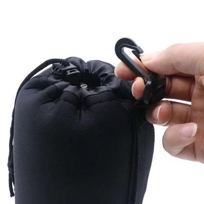 Imagem de Capa Neoprene Bolsa Saco Case Protetor para Lentes Objetiva Câmeras Fotográficas